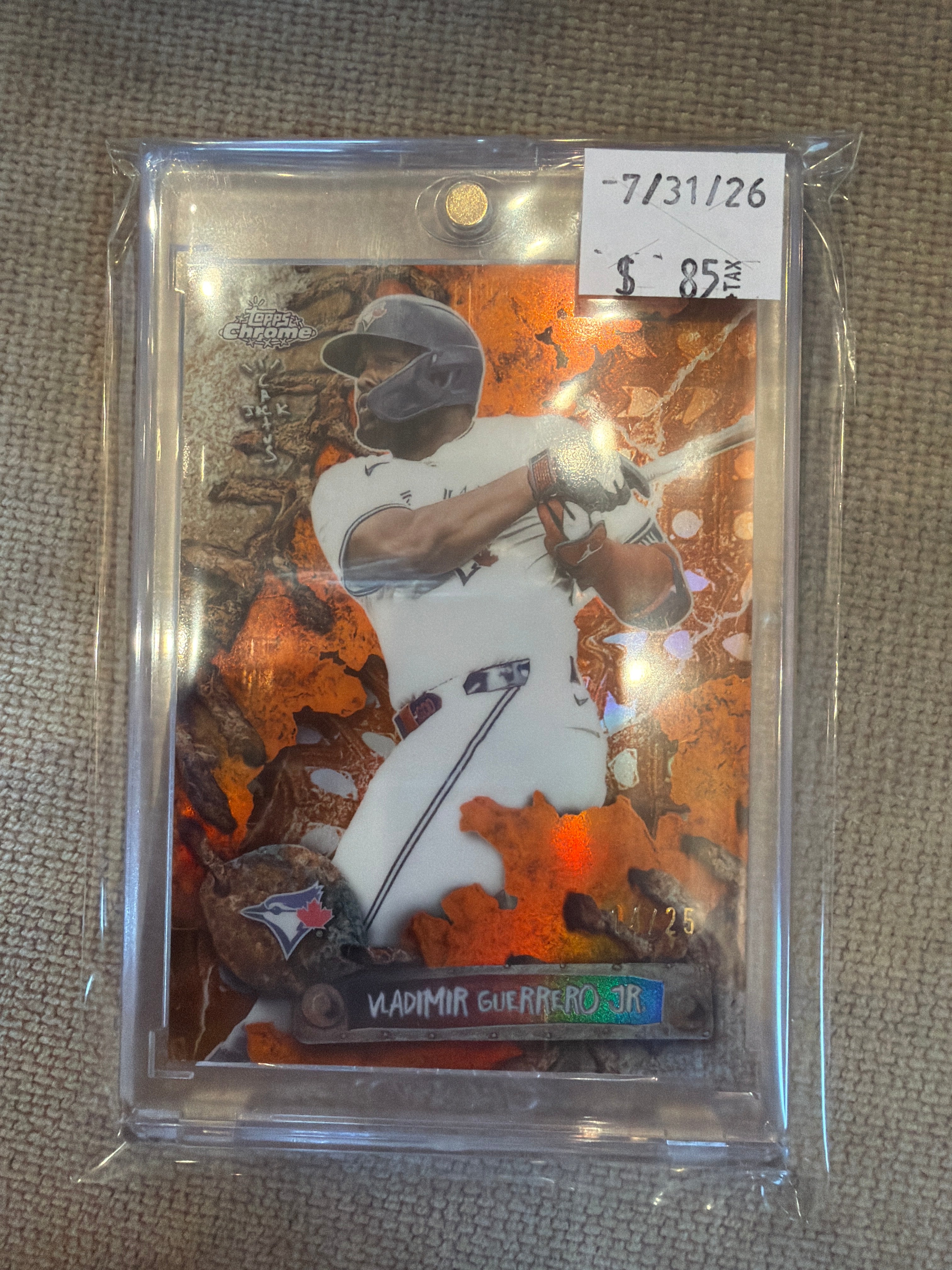 Vladimir Guerrero Jr Topps Chrome Cactus Jack Orange /25