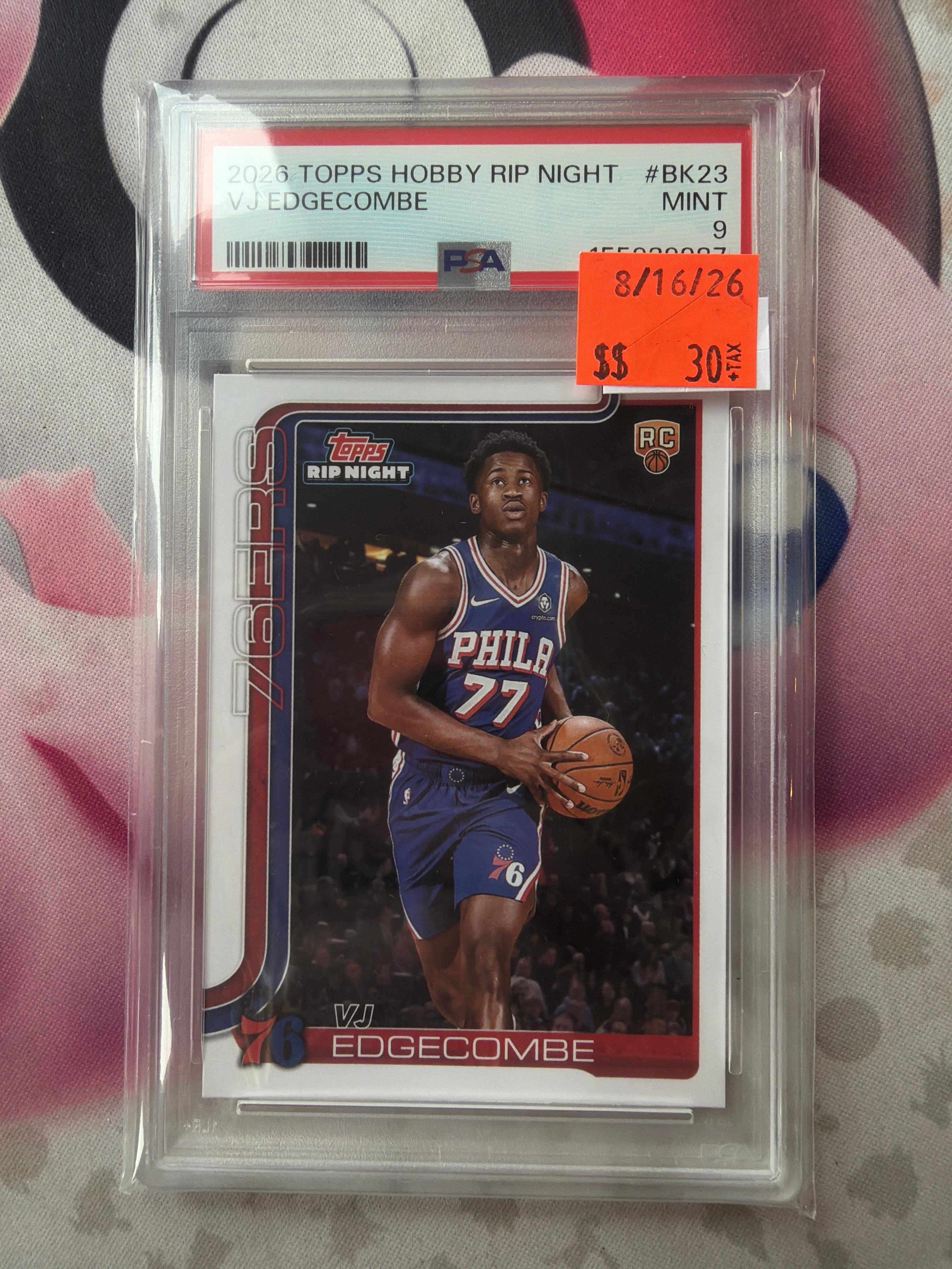 2026 Topps Hobby Rip Night VJ Edgecombe PSA 9 (987)