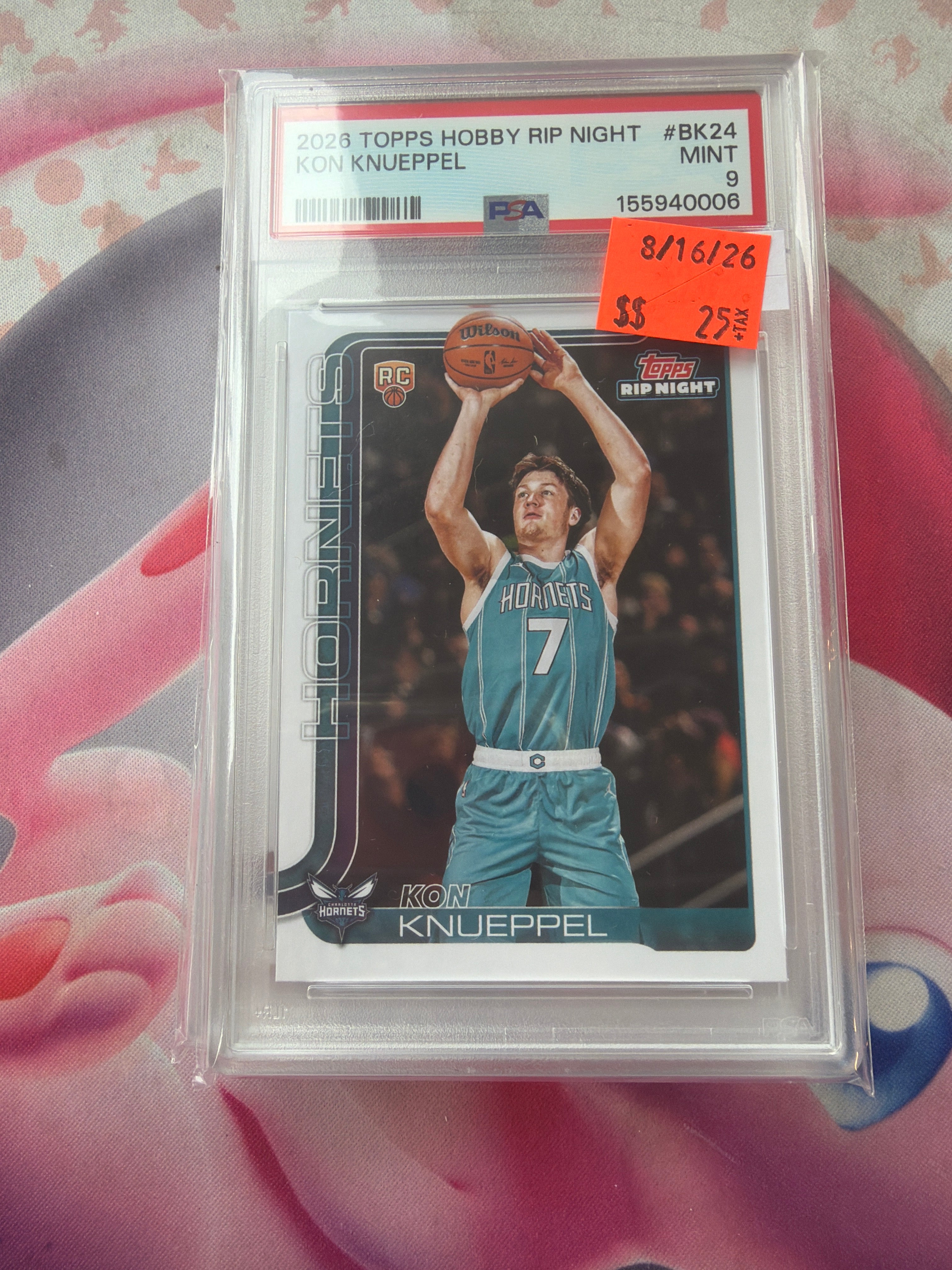 2026 Topps Hobby Rip Night Kon Knueppel PSA 9 (006)