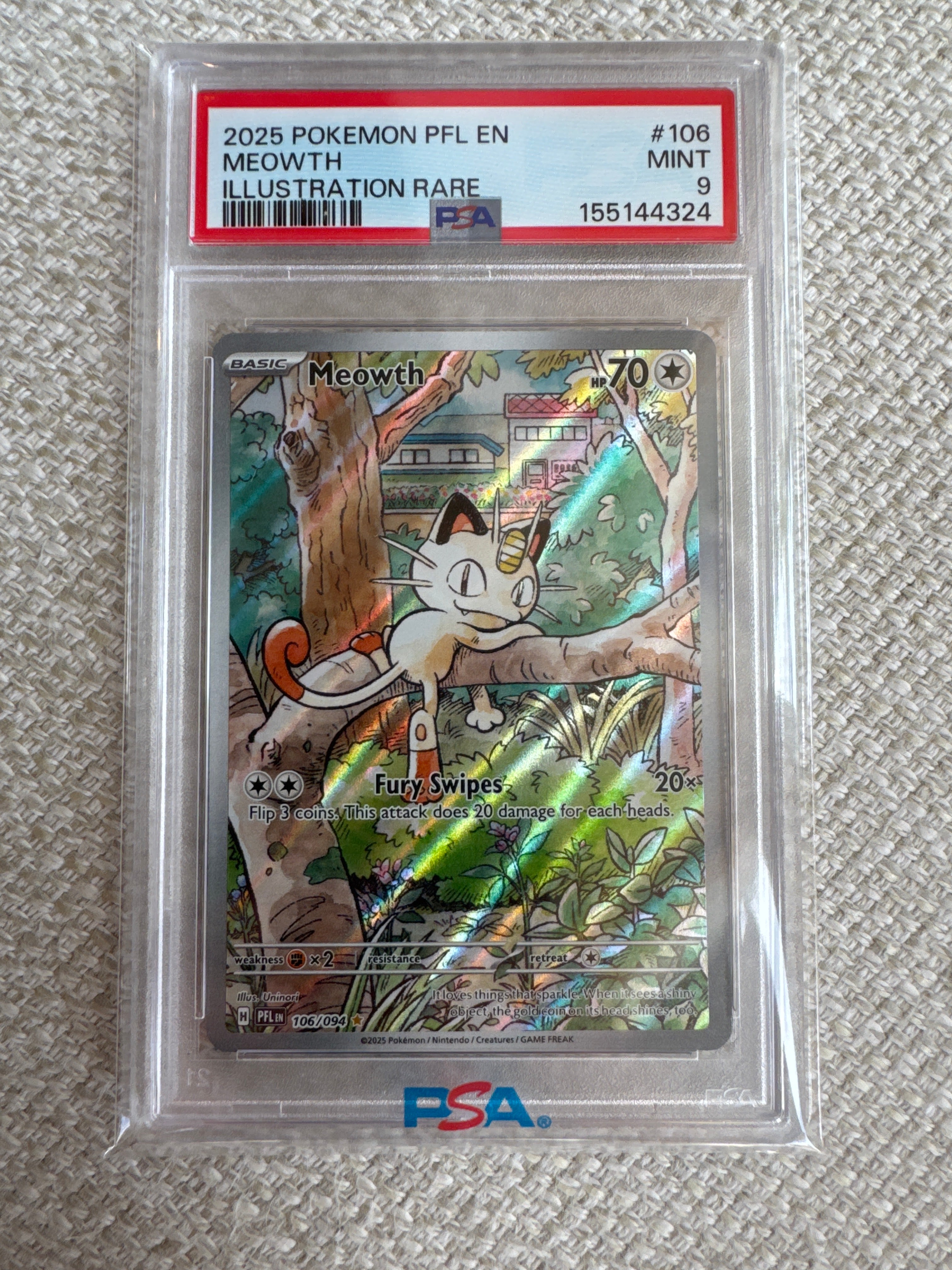 Meowth Prismatic IR PSA 9 (324)