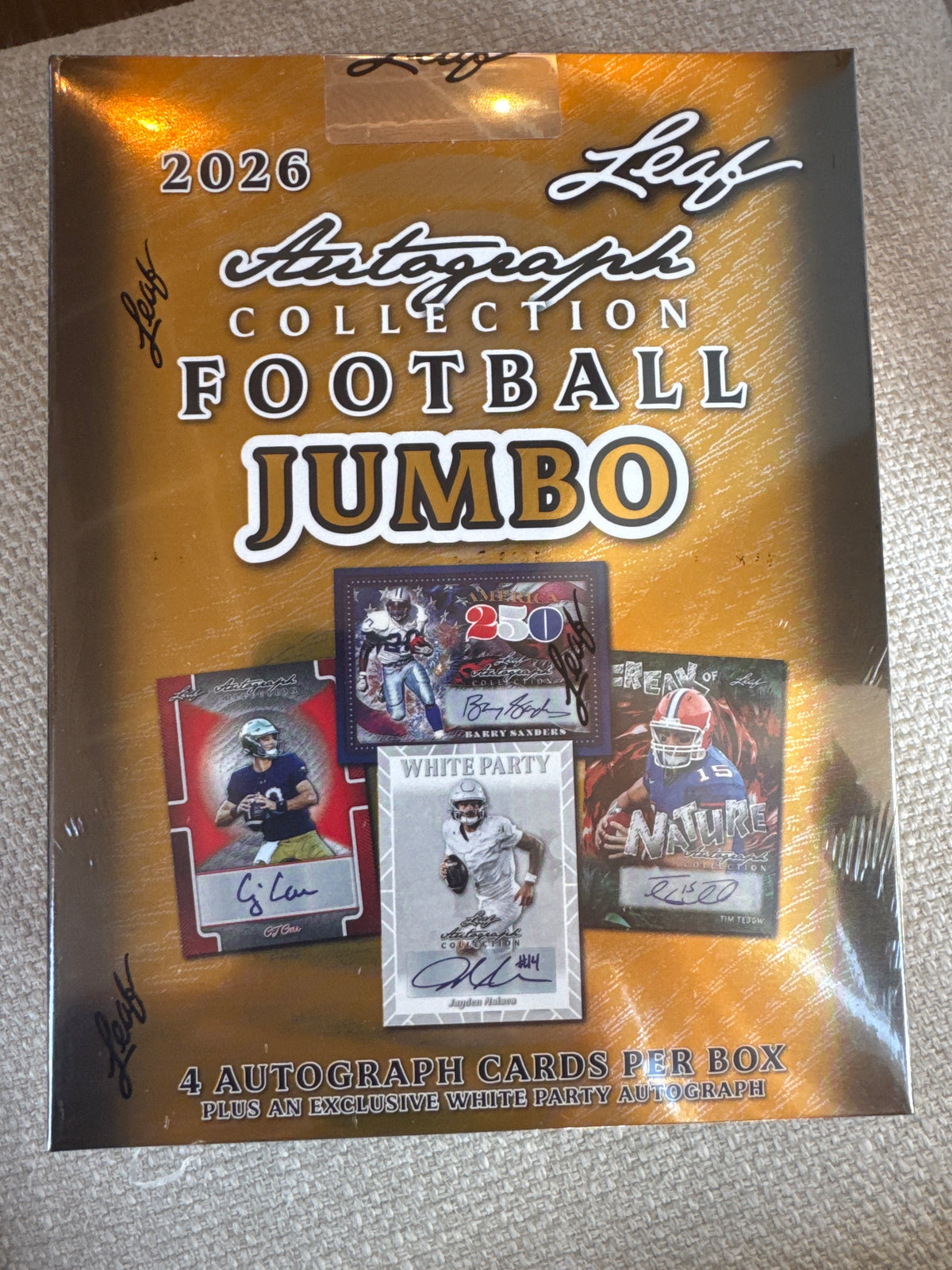 Leaf Auto Collection Football Jumbo Bx