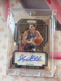 John Stockton Autograph Prizm Base (RAW)