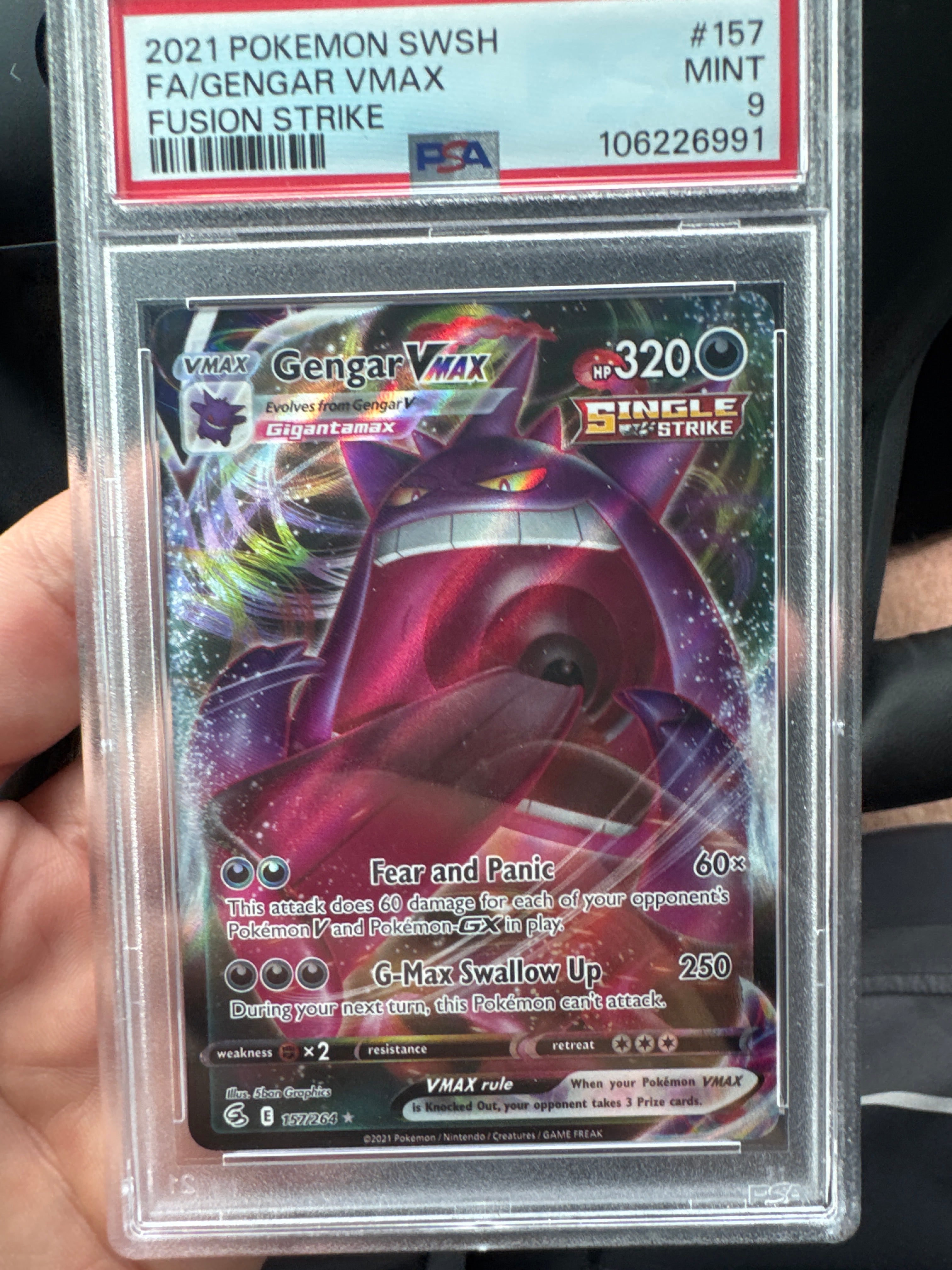 Gengar VMAX Fusion Strike PSA 9 (991)