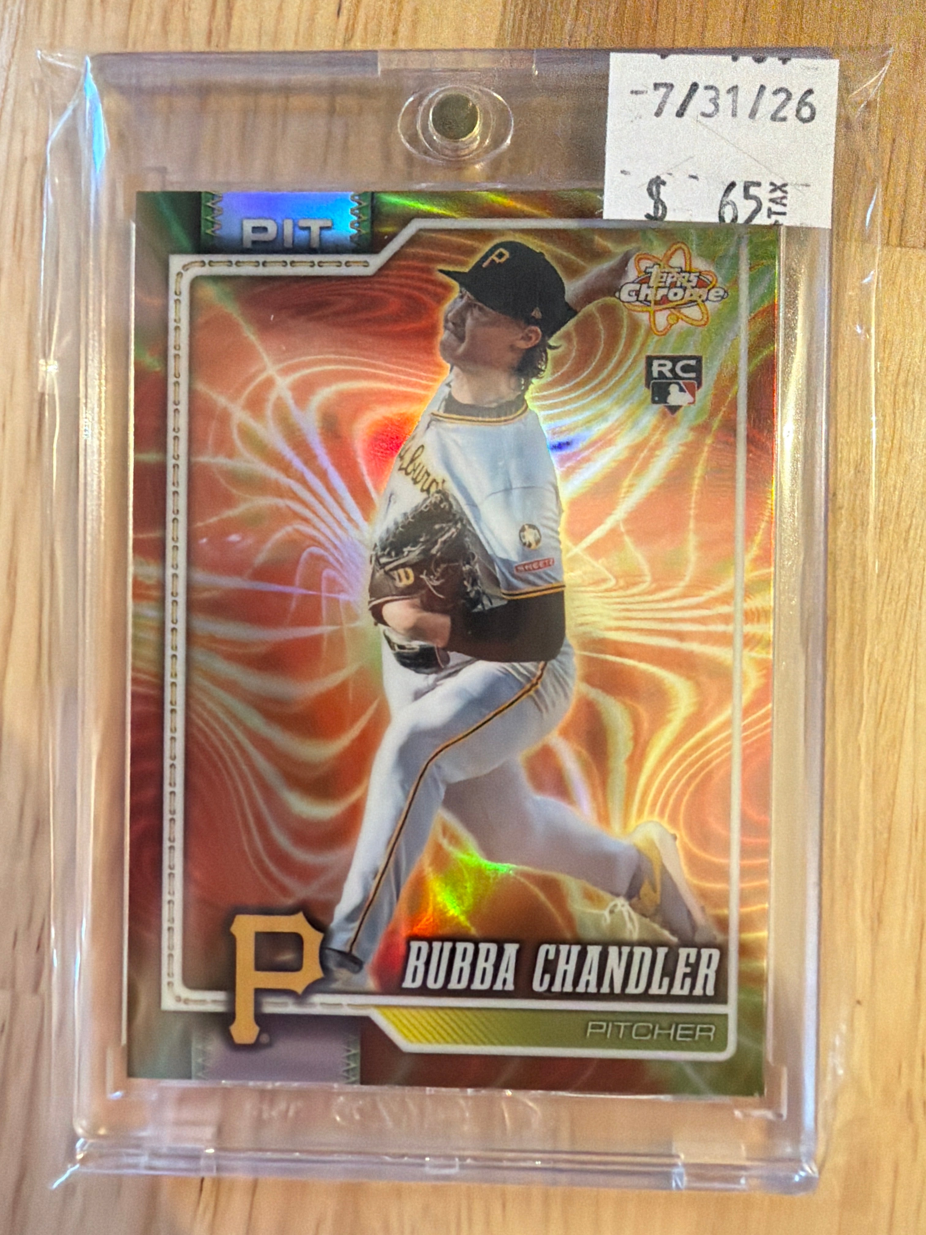 Bubba Chandler Topps Chrome Radiating Rookie (RAW)