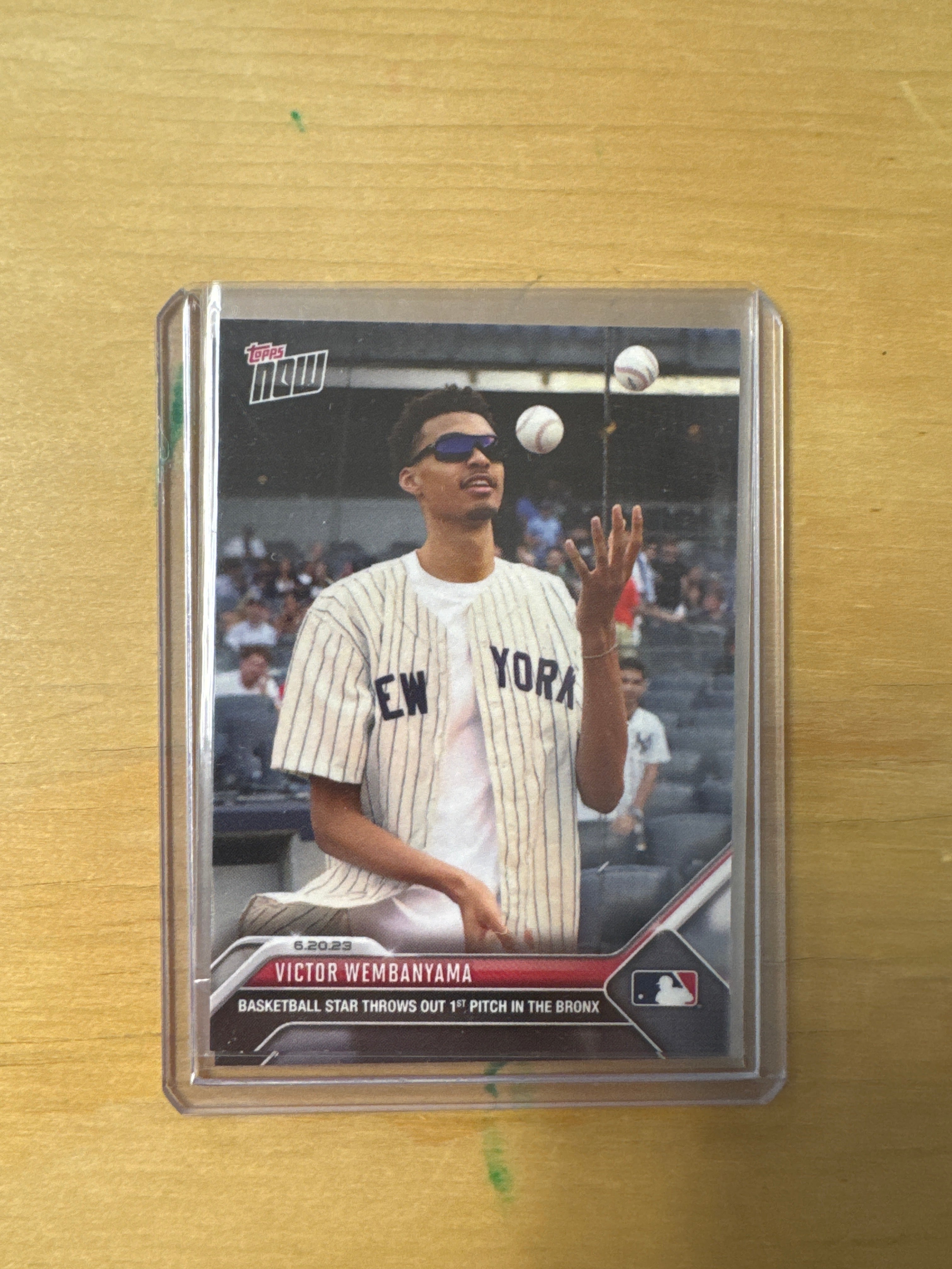 2023 Topps Now Victor Wembanyama First Pitch Yankees Spurs #472 (RC)