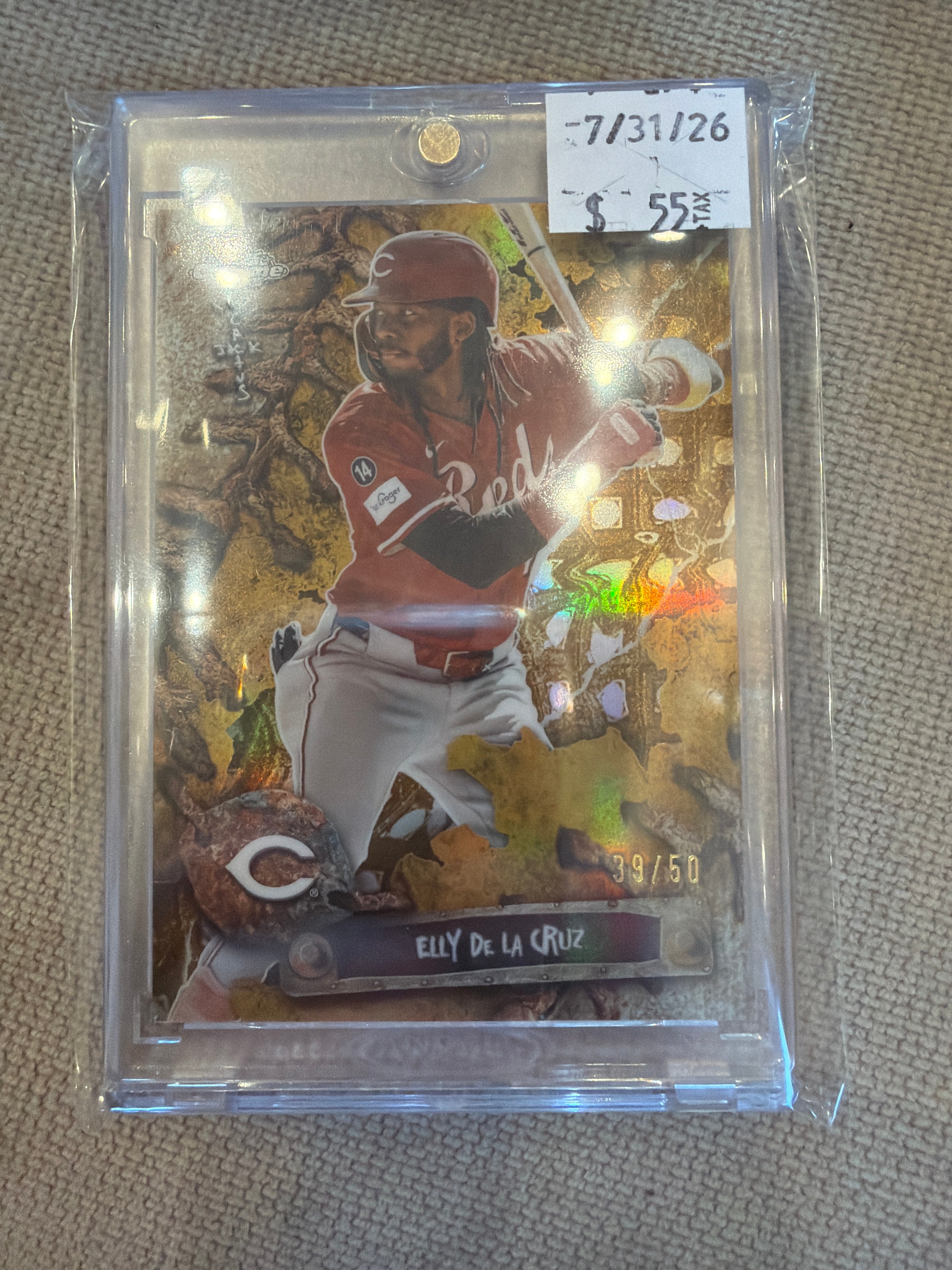 Elly De La Cruz Topps Chrome Cactus Jack Gold /50 (RAW)