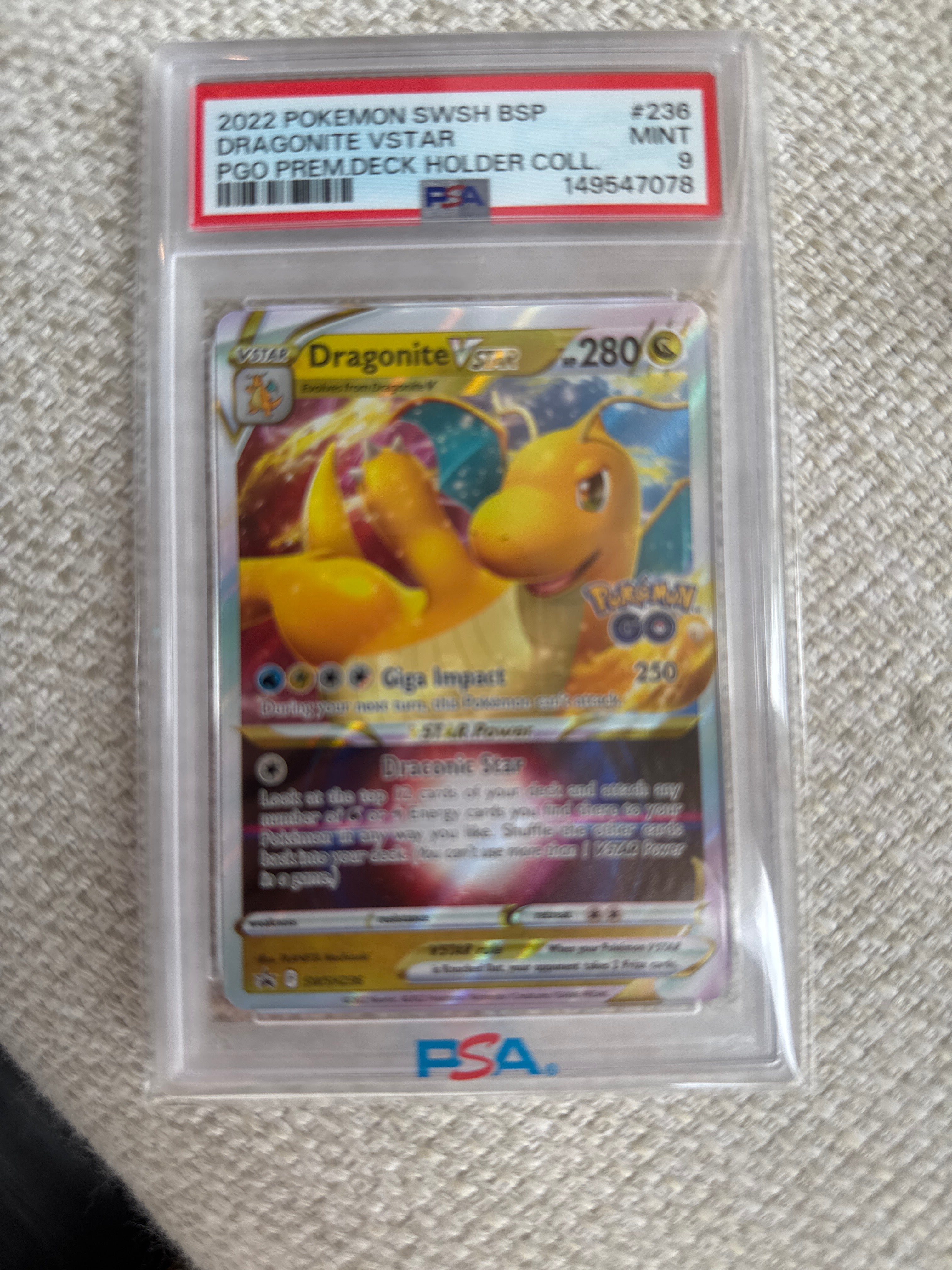 Dragonite Pokemon Go PSA 9 (078)