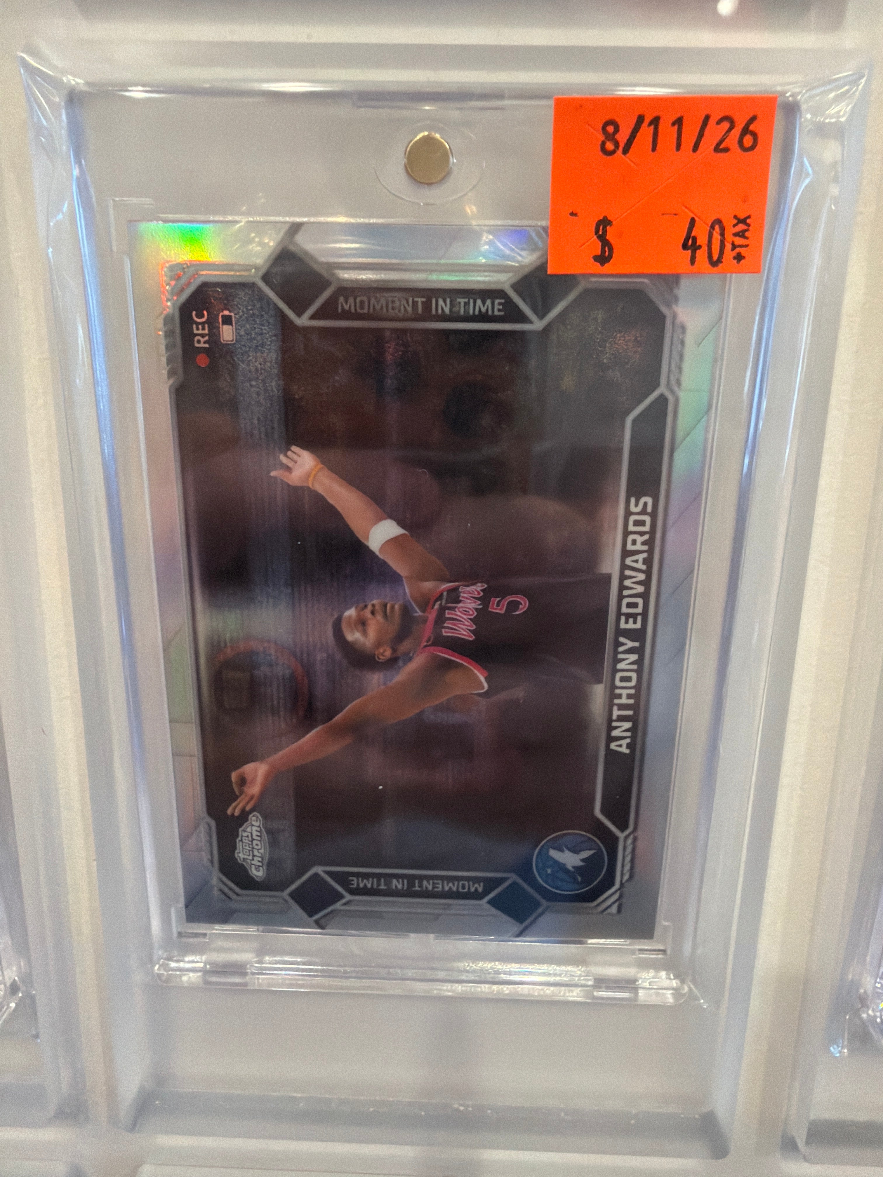 Anthony Edwards Moment In Time Refractor (RAW)