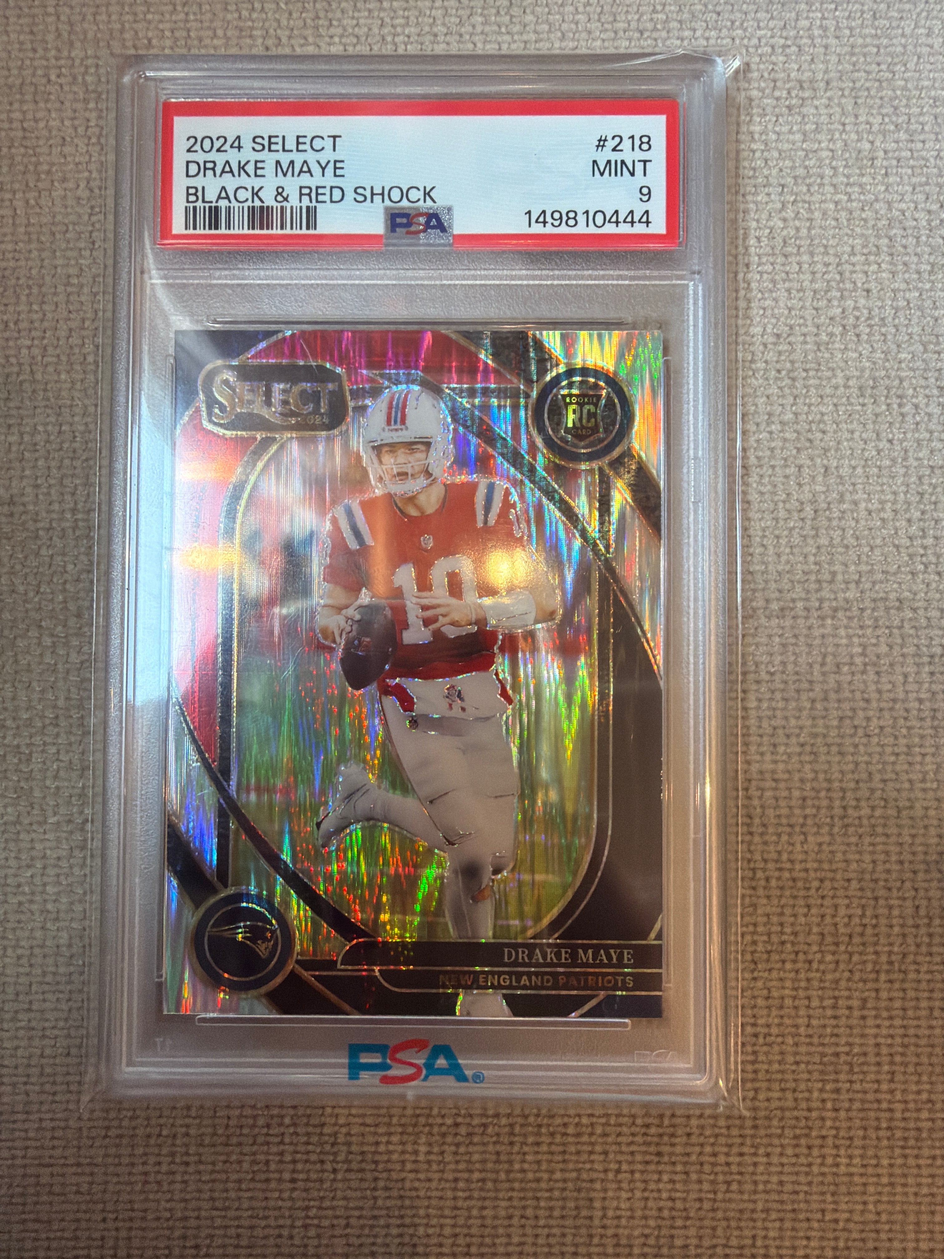 2024 Select Drake Maye Black & Red Shock PSA 9 (444)