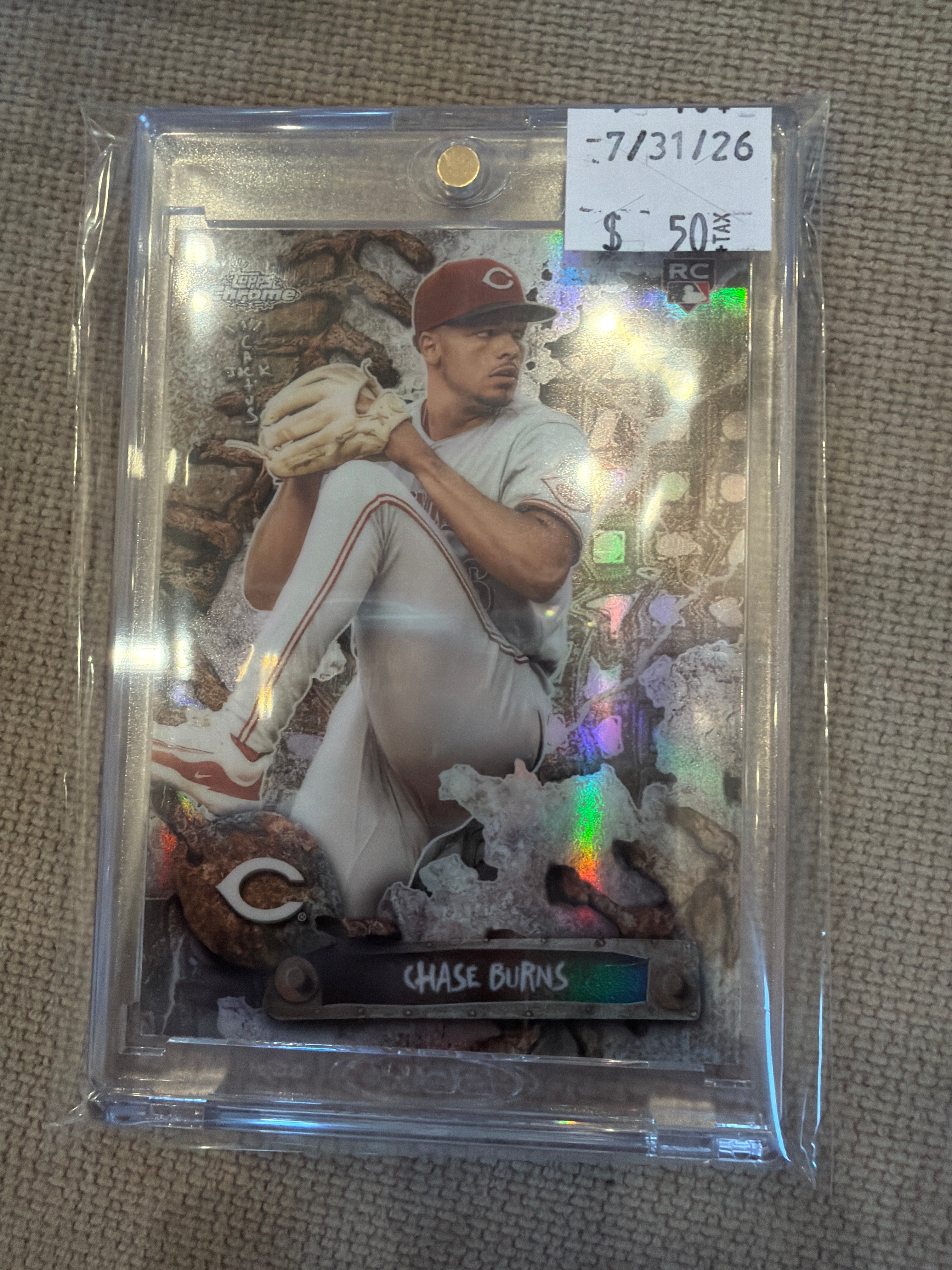 Chase Burns Topps Chrome Cactus Jack (RAW)