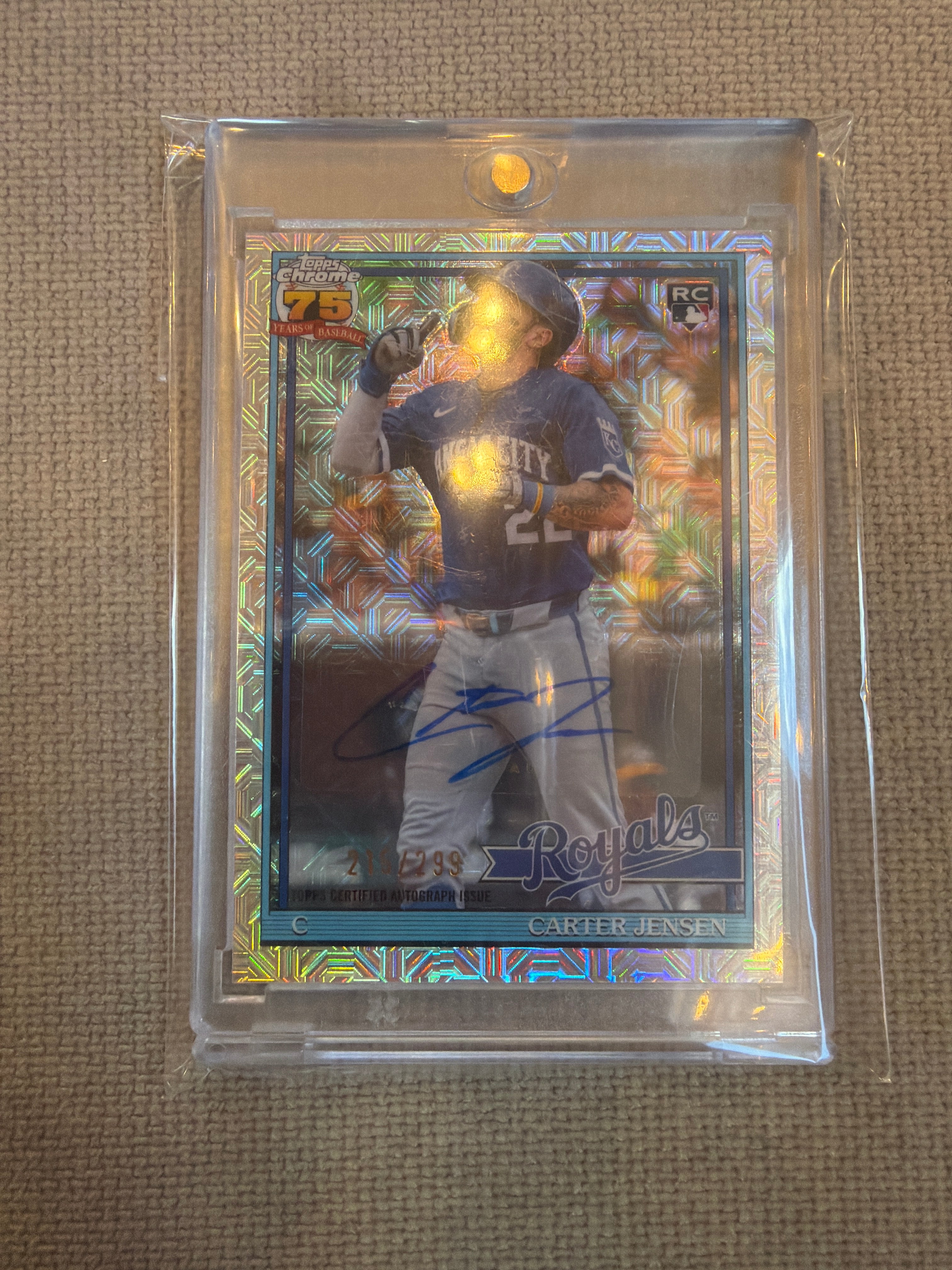Carter Jensen Silver Pack 75th Anniversary Auto /299 (RAW)