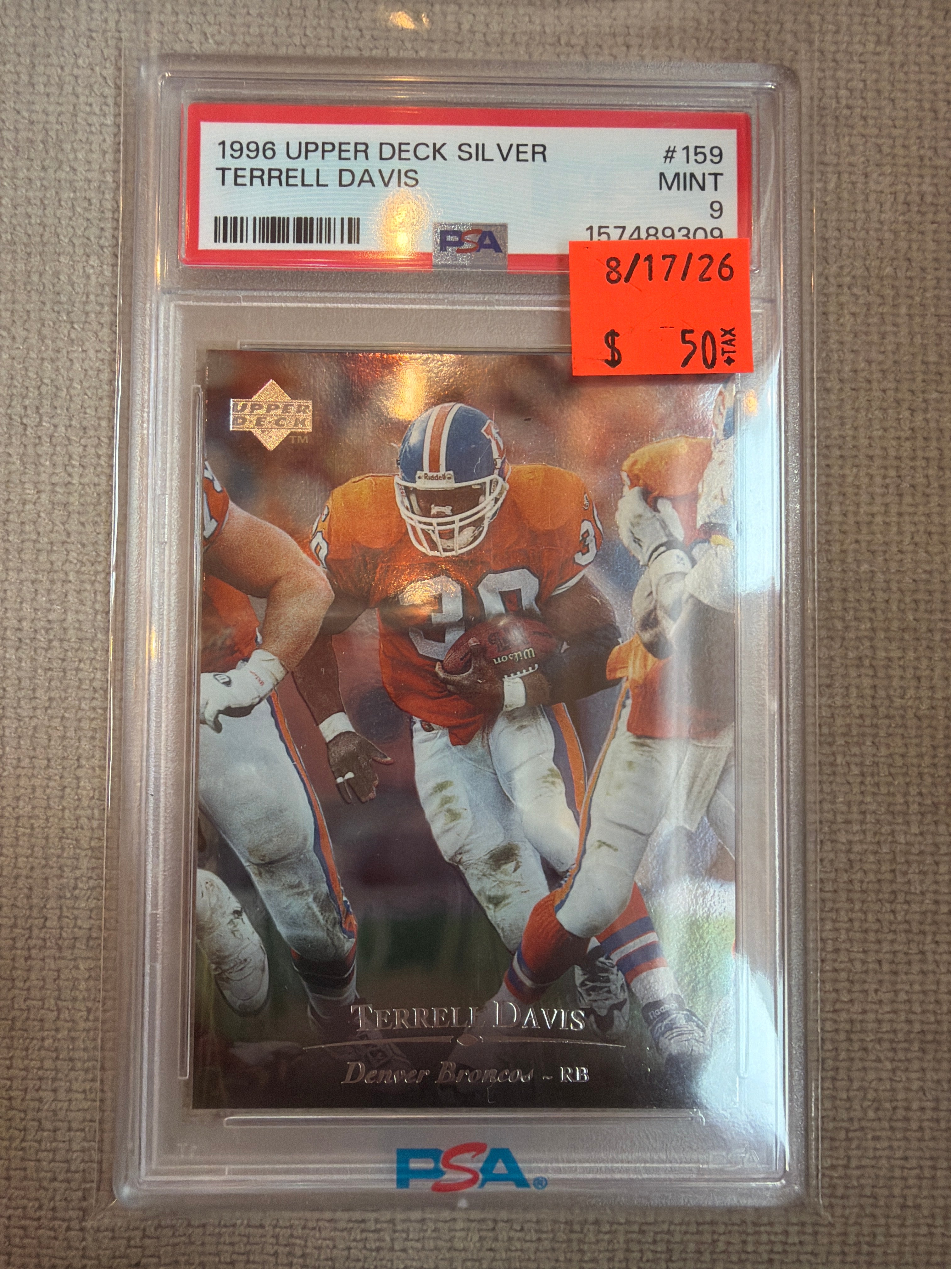 1996 Upper Deck Silver Terrell Davis PSA 9 (309)