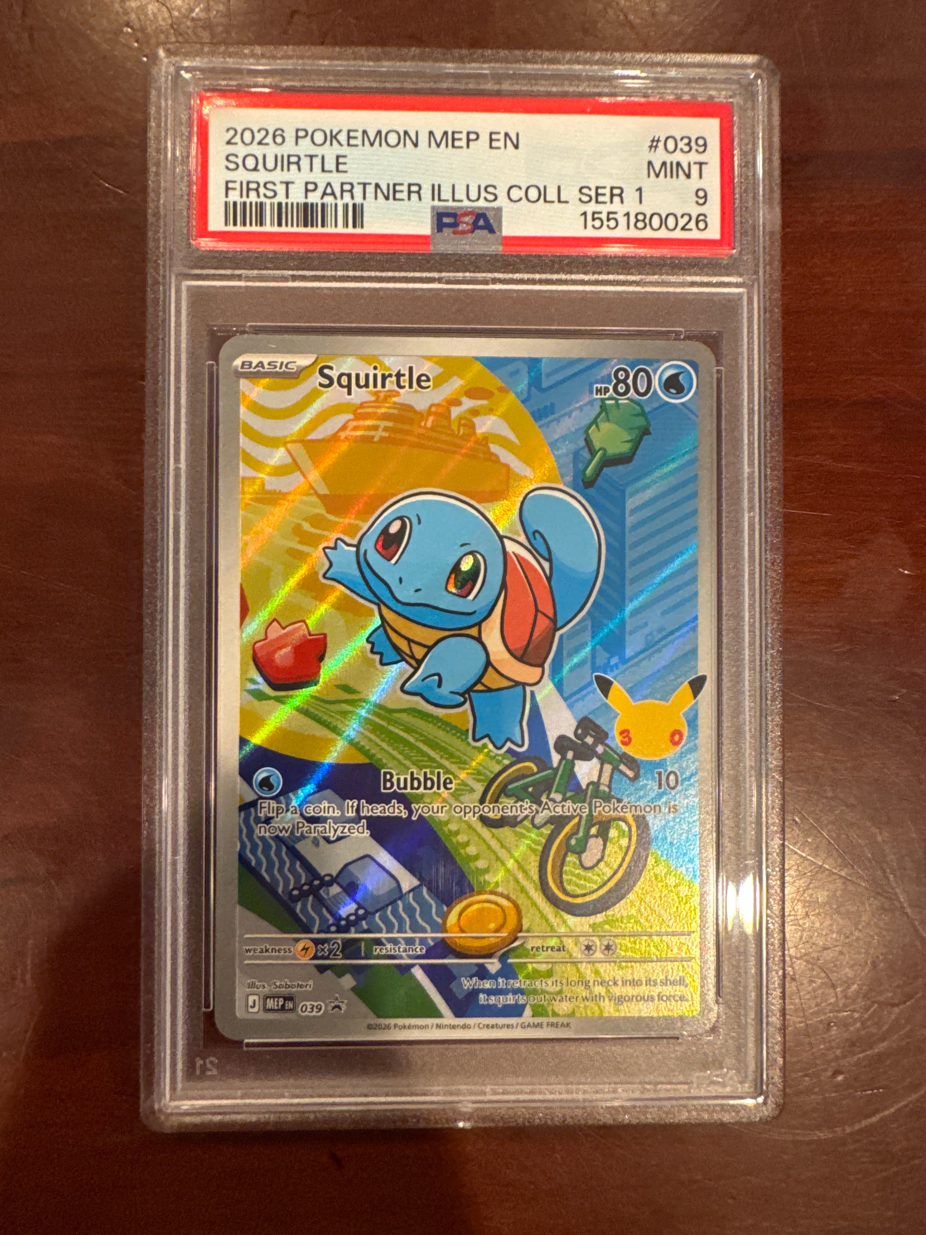 Squirtle Black Star Promo PSA 9 (026)