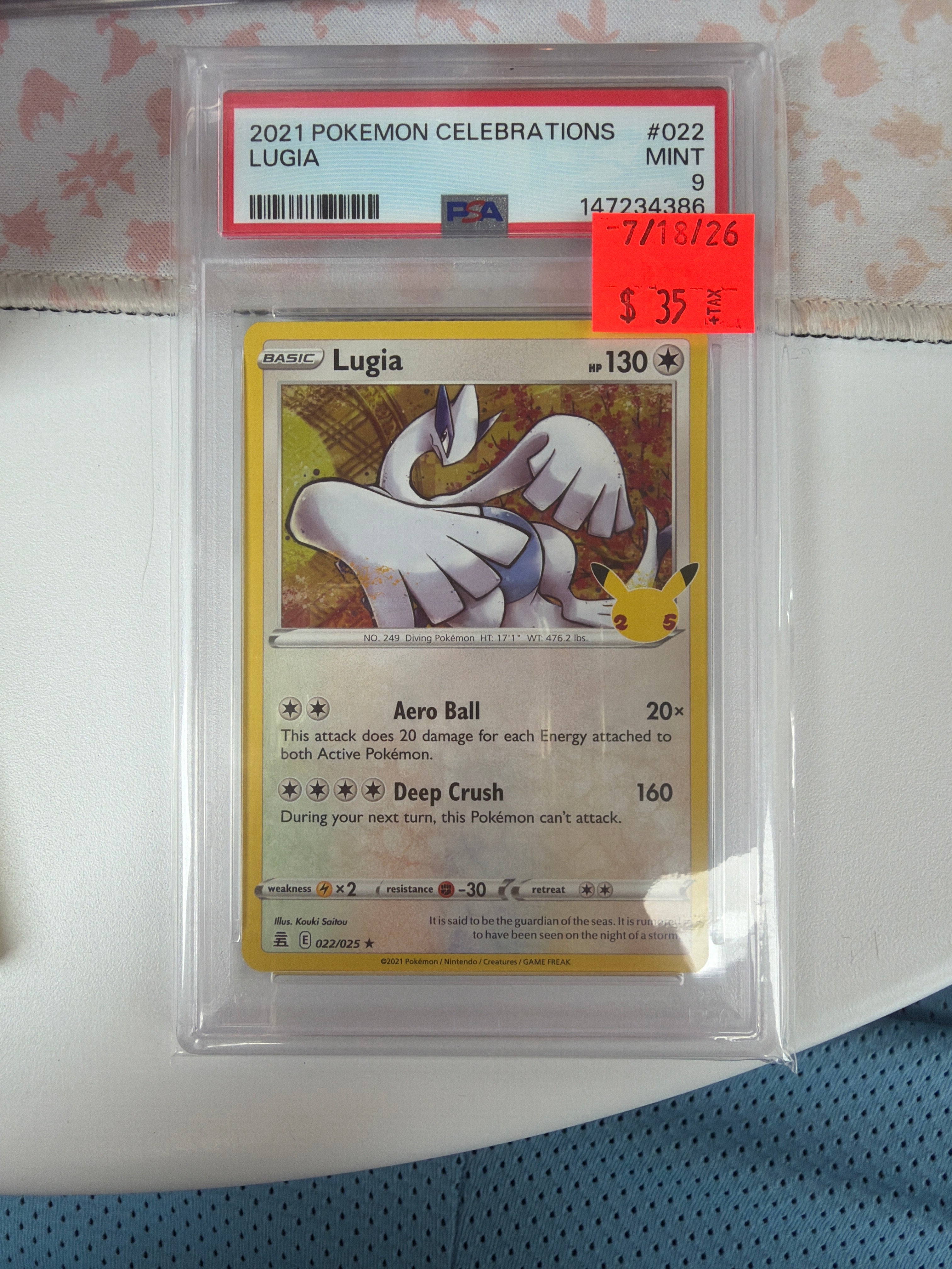 2021 Pokemon Celebrations Lugia PSA 9 (386)