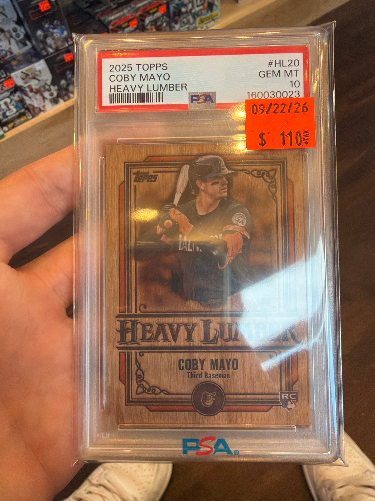 2025 Topps Coby Mayo Heavy Lumber PSA 10 (023)