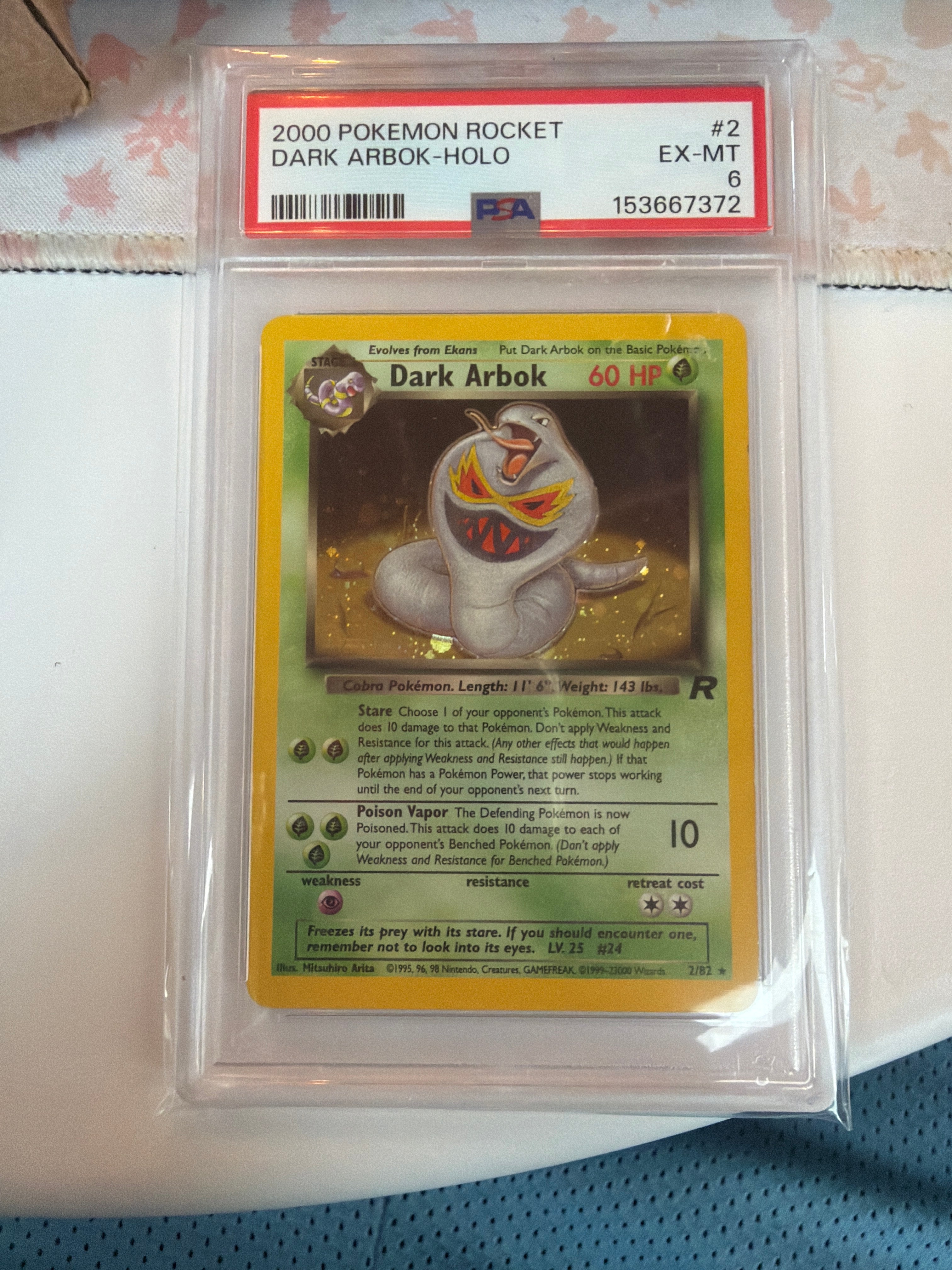 2000 Pokemon Rocket Dark Arbok-Holo PSA 6 (372)