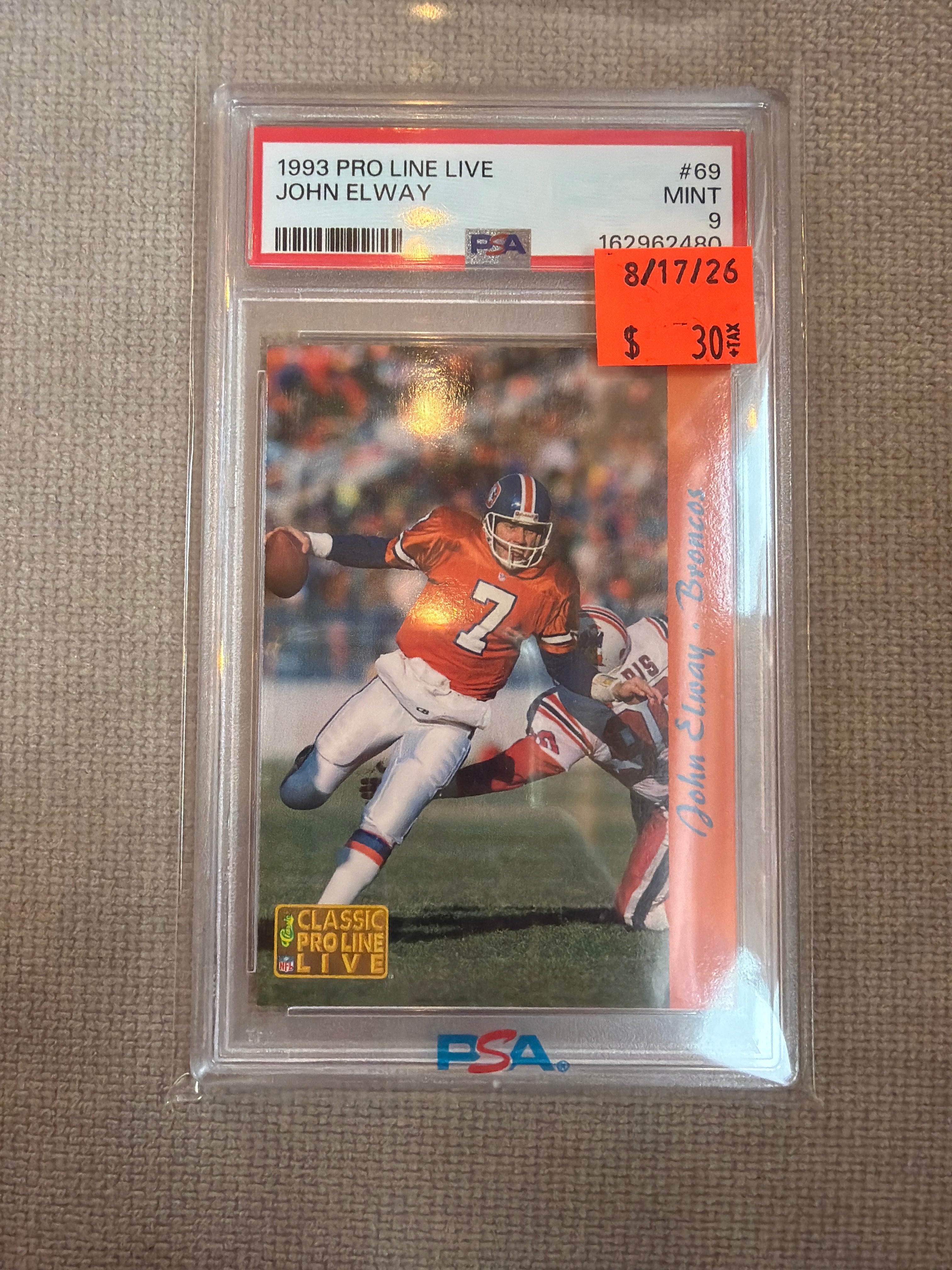 1993 Pro Line Live John Elway PSA 9 (480)