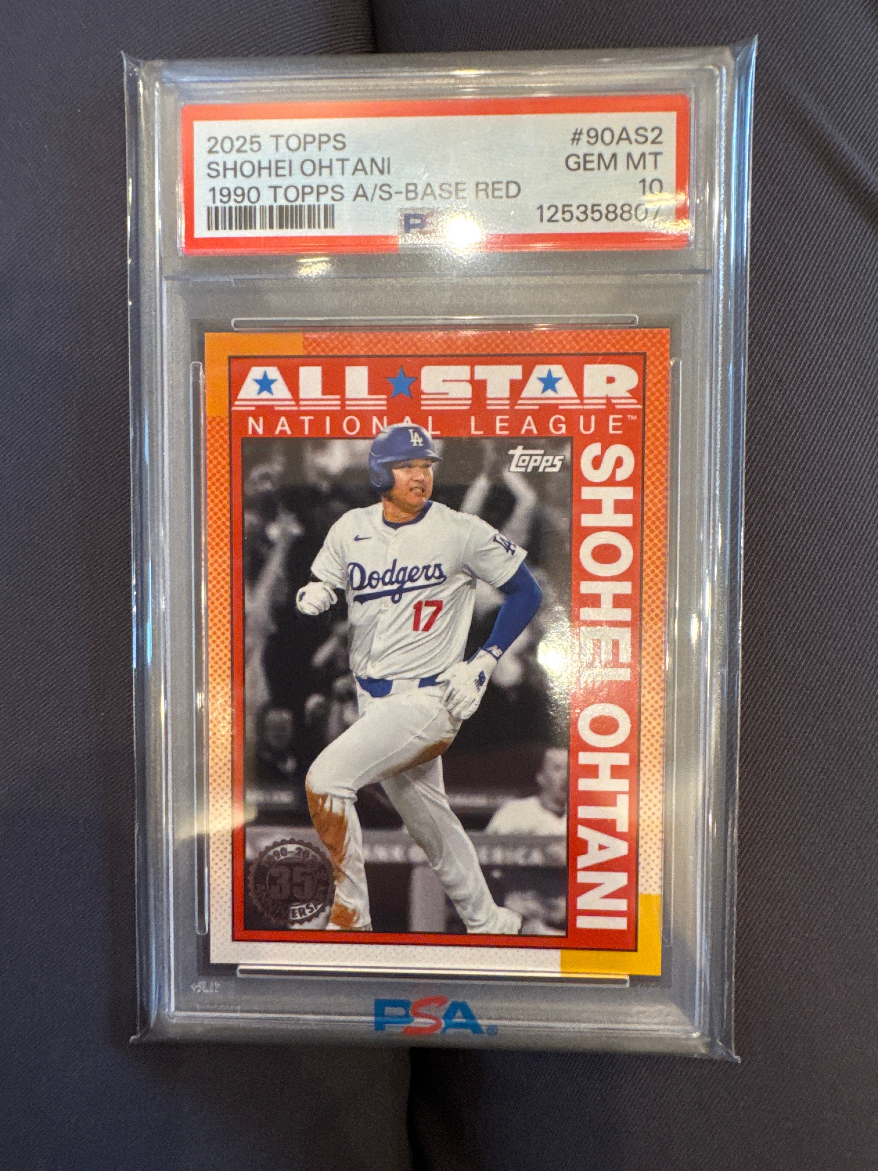 Shohei Ohtani 1990 Topps Base Red PSA 10 (807)