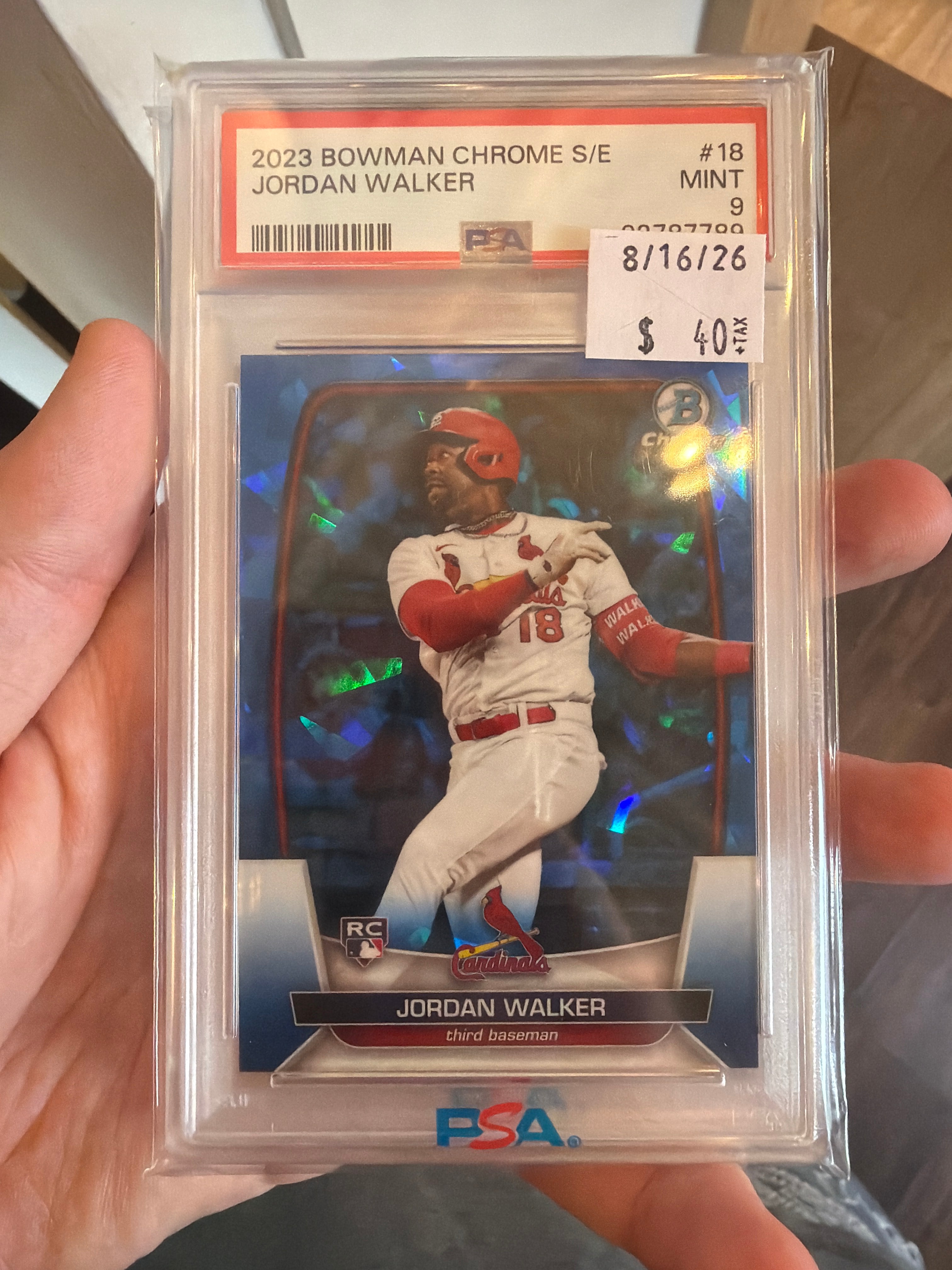 2023 Bowman Chrome Sapphire Jordan Walker PSA 10 (789)