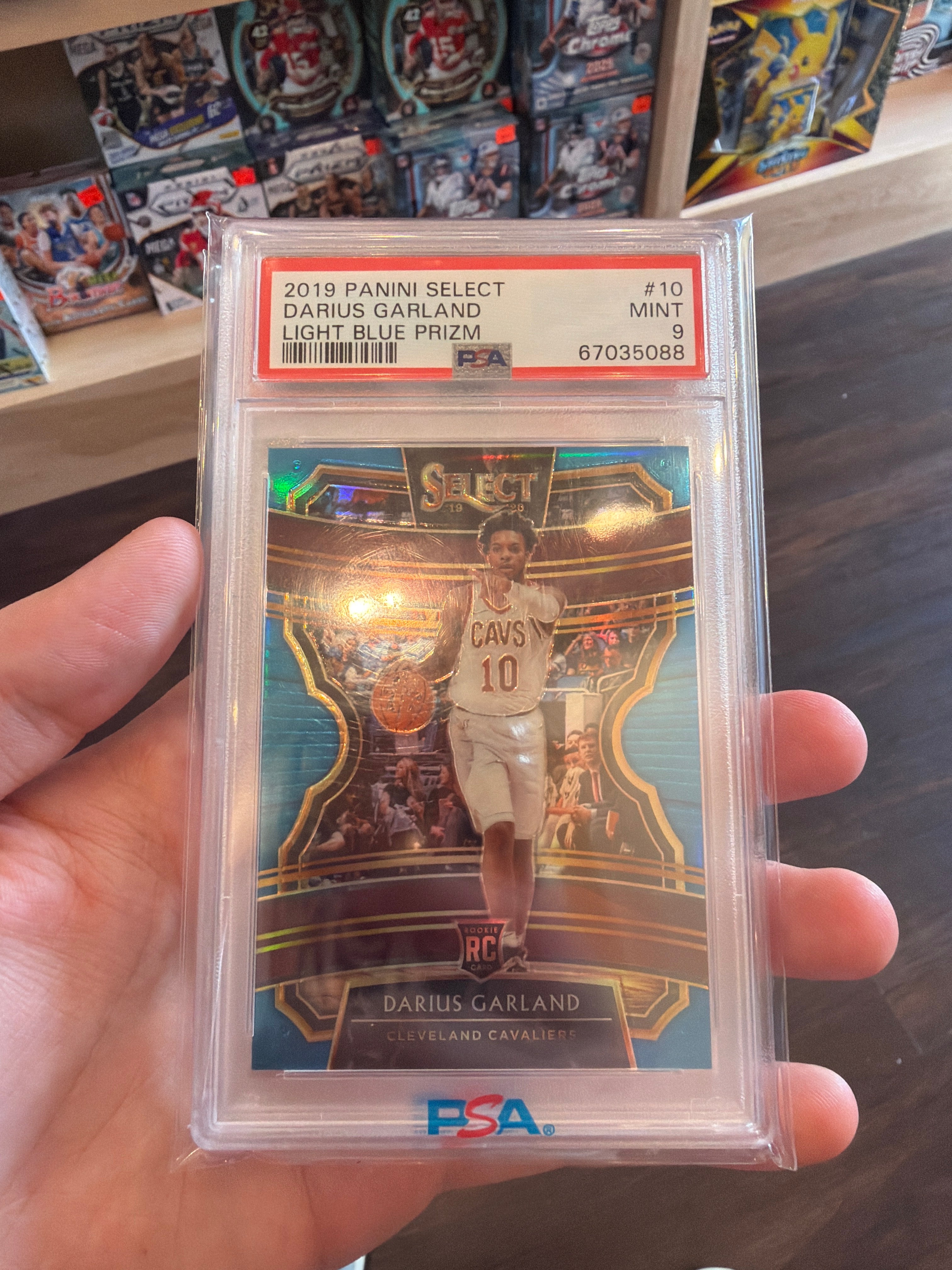 2019 Panini Select Darius Garland Light Blue Prizm PSA 9 (088)