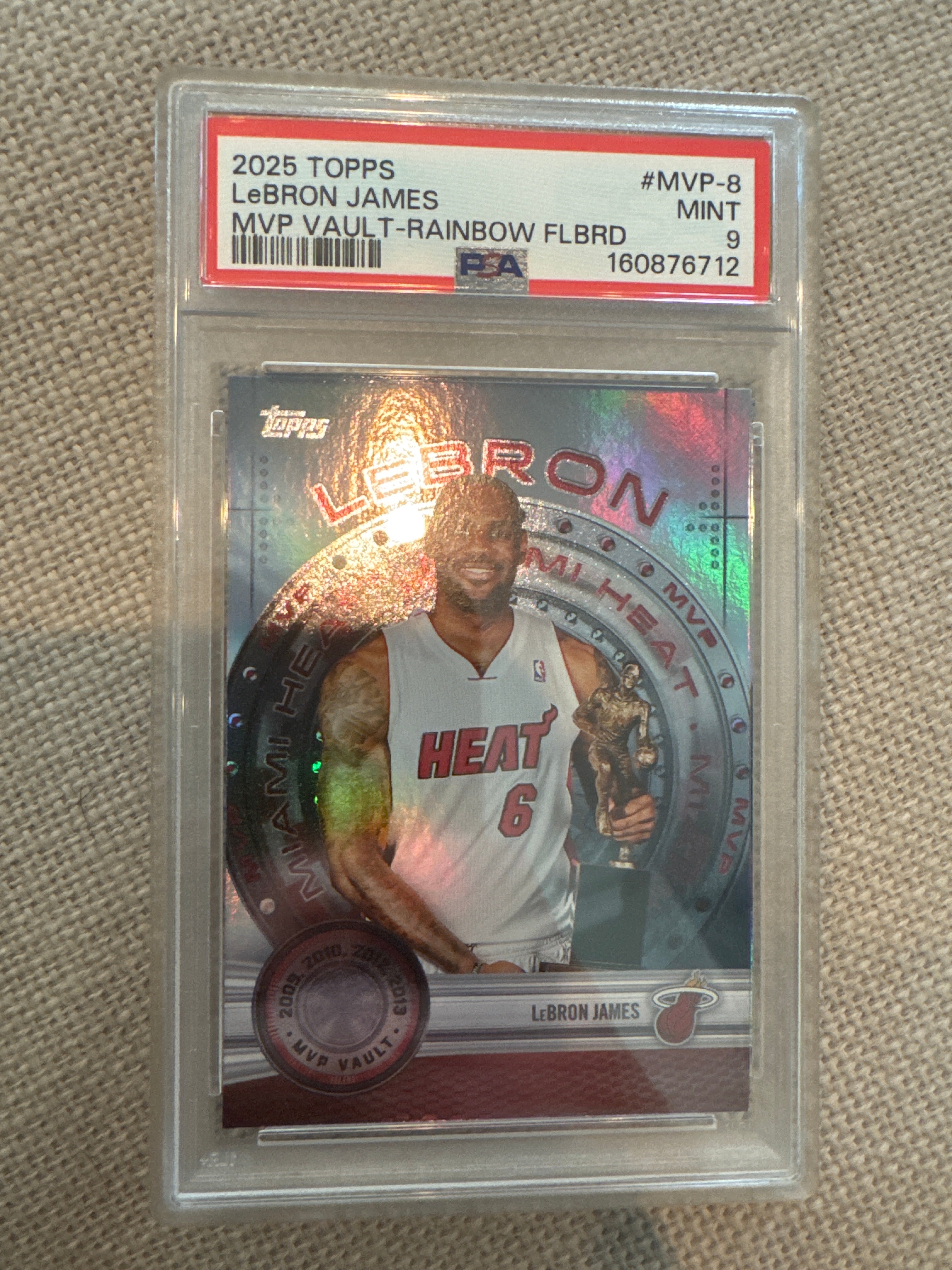 2025 Topps LeBron James MVP Vault PSA 9 (712)
