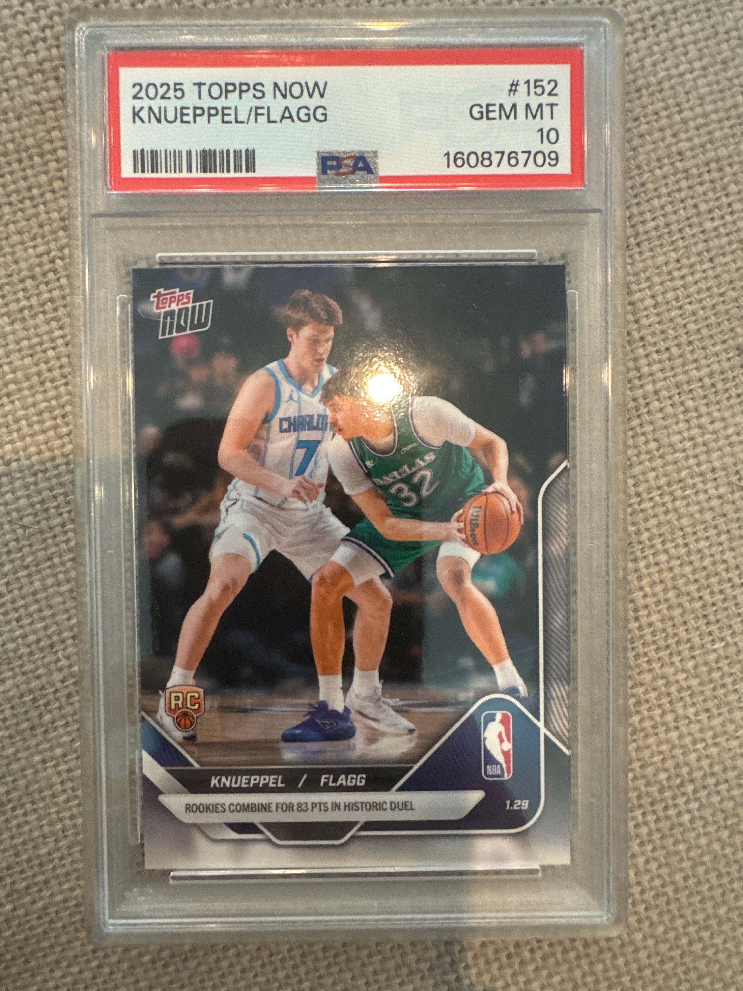 2025 TOPPS NOW Knueppel/Flagg #152 PSA 10 (709)