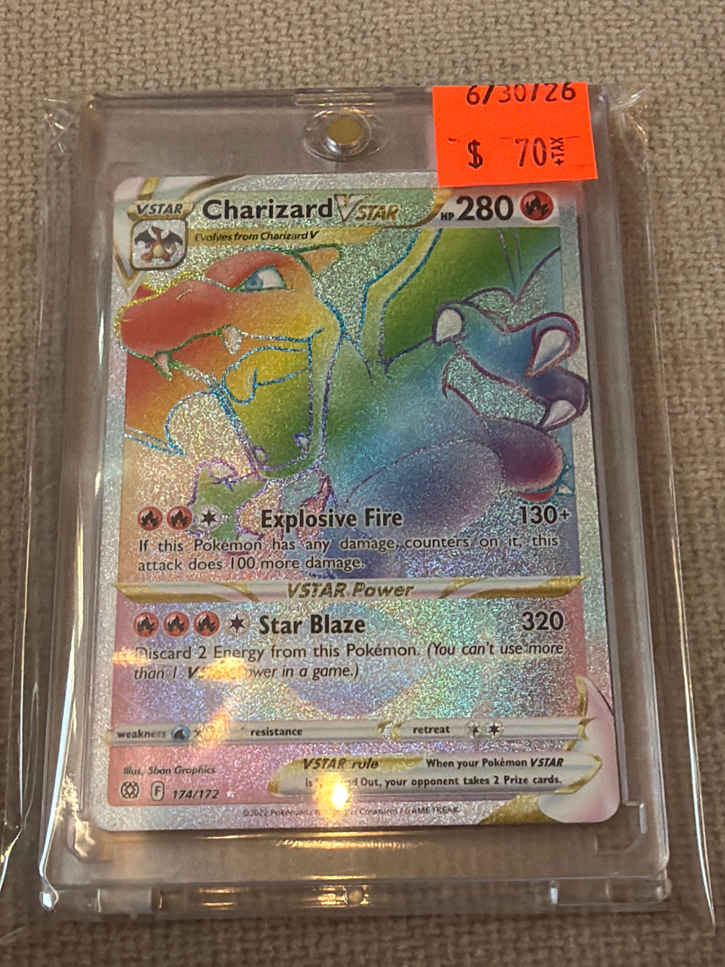 Charizard Vstar Rainbow (RAW)
