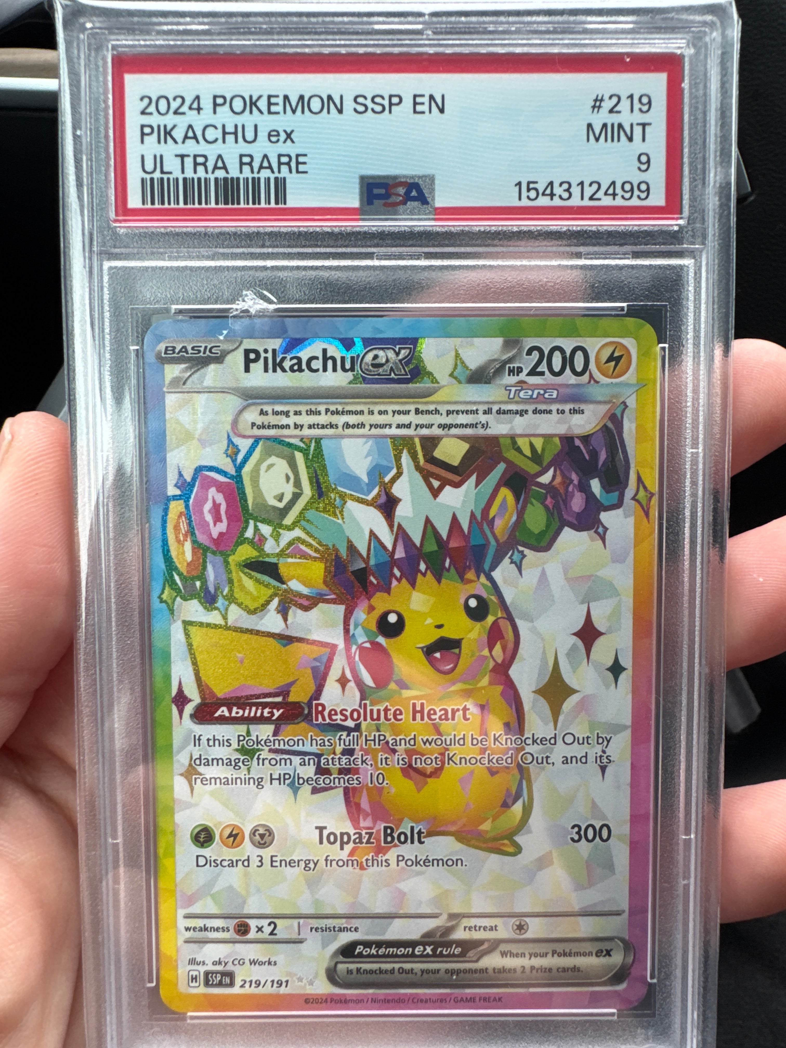 2024 Pokemon SSP Pikachu ex PSA 9