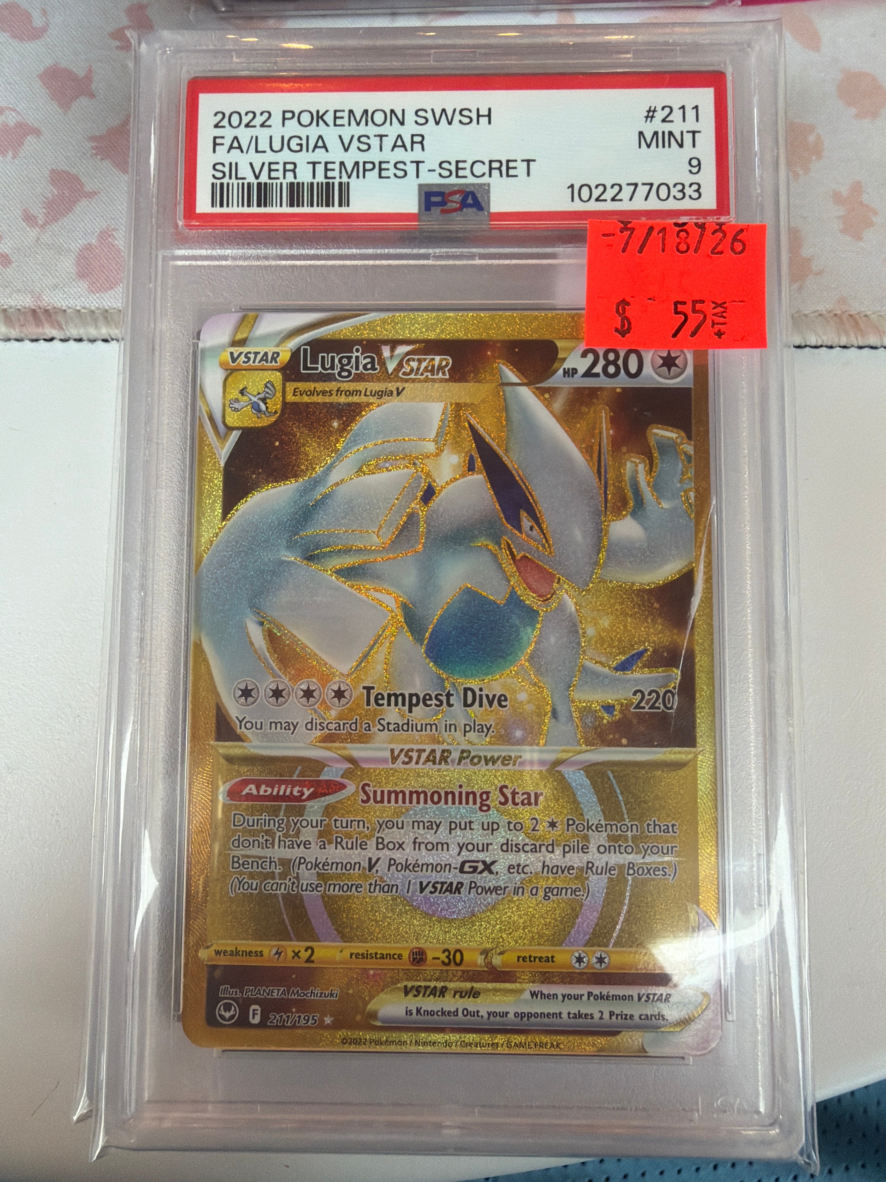 2022 Pokemon SWSH FA/Lugia Vstar Silver Tempest - Secret PSA 9 (033)