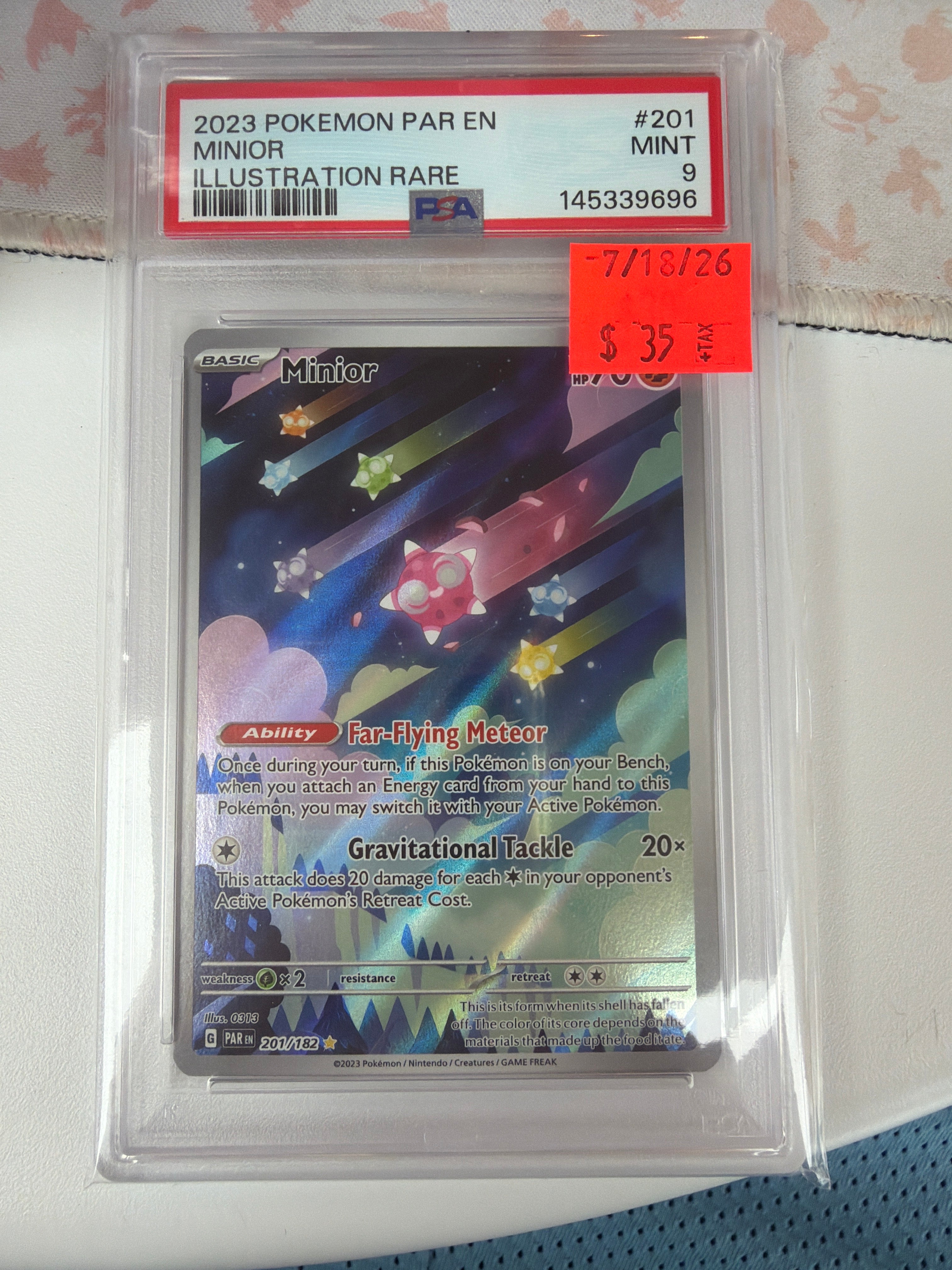 2023 Pokemon PAR EN Minior Illustration Rare PSA 9 (696)
